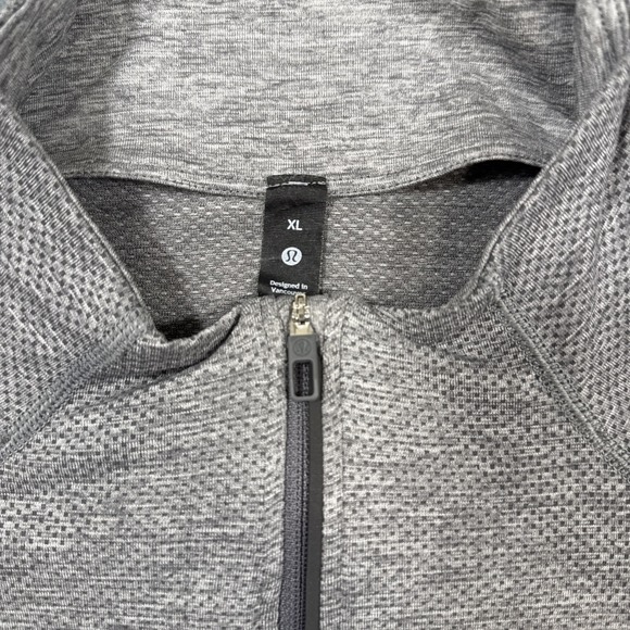 Lululemon Metal Vent Tech Pullover Men XL 1/4 Zip L/S Stretch LIGHT GRAY HAS TAG - Picture 4 of 9